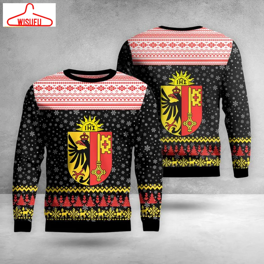 Switzerland Canton Of Geneva Ugly Christmas Sweater