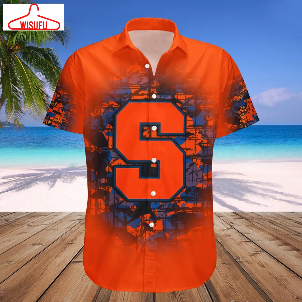 Syracuse Orange Camouflage Vintage Hawaiian Shirt, New Fashion Gifts