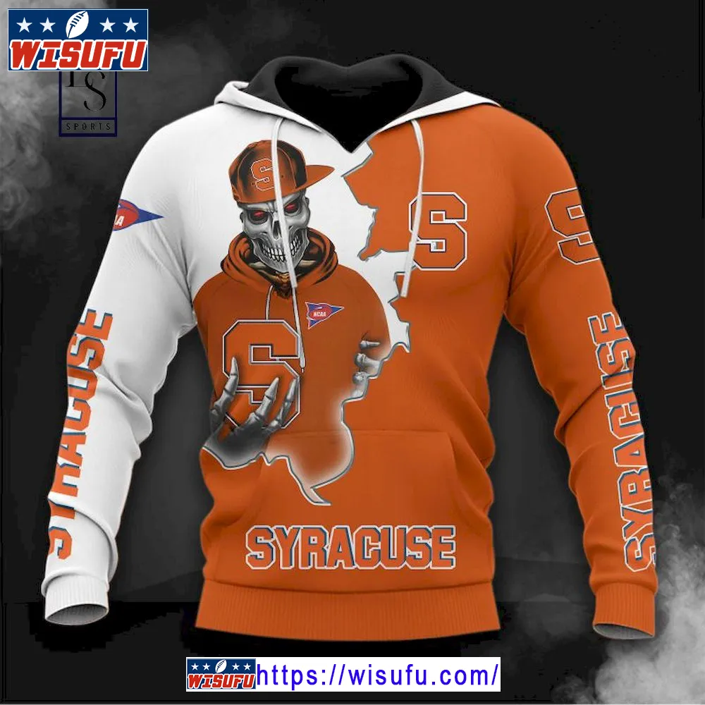 Syracuse Orange Hip Hop Skeleton Hoodie 3d