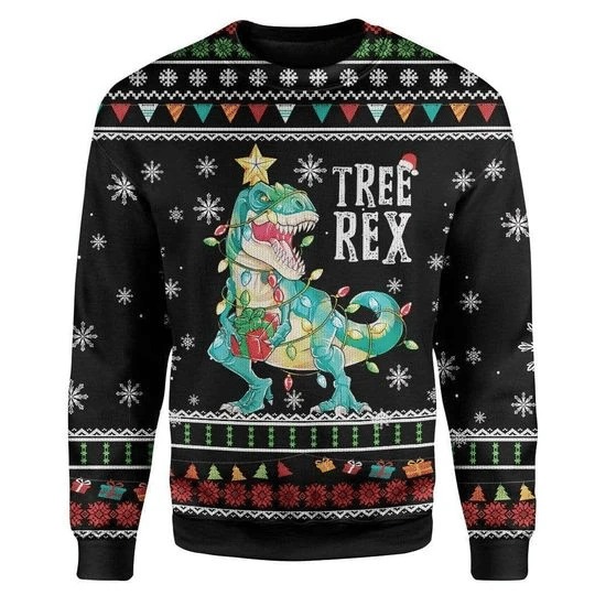 T-Rex Ugly Christmas Sweater