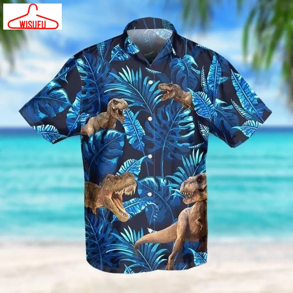 T-rex Tropical Hawaiian Shirt S006kqttd, New Hawaiian Holiday Outfits, New Fashion Gifts