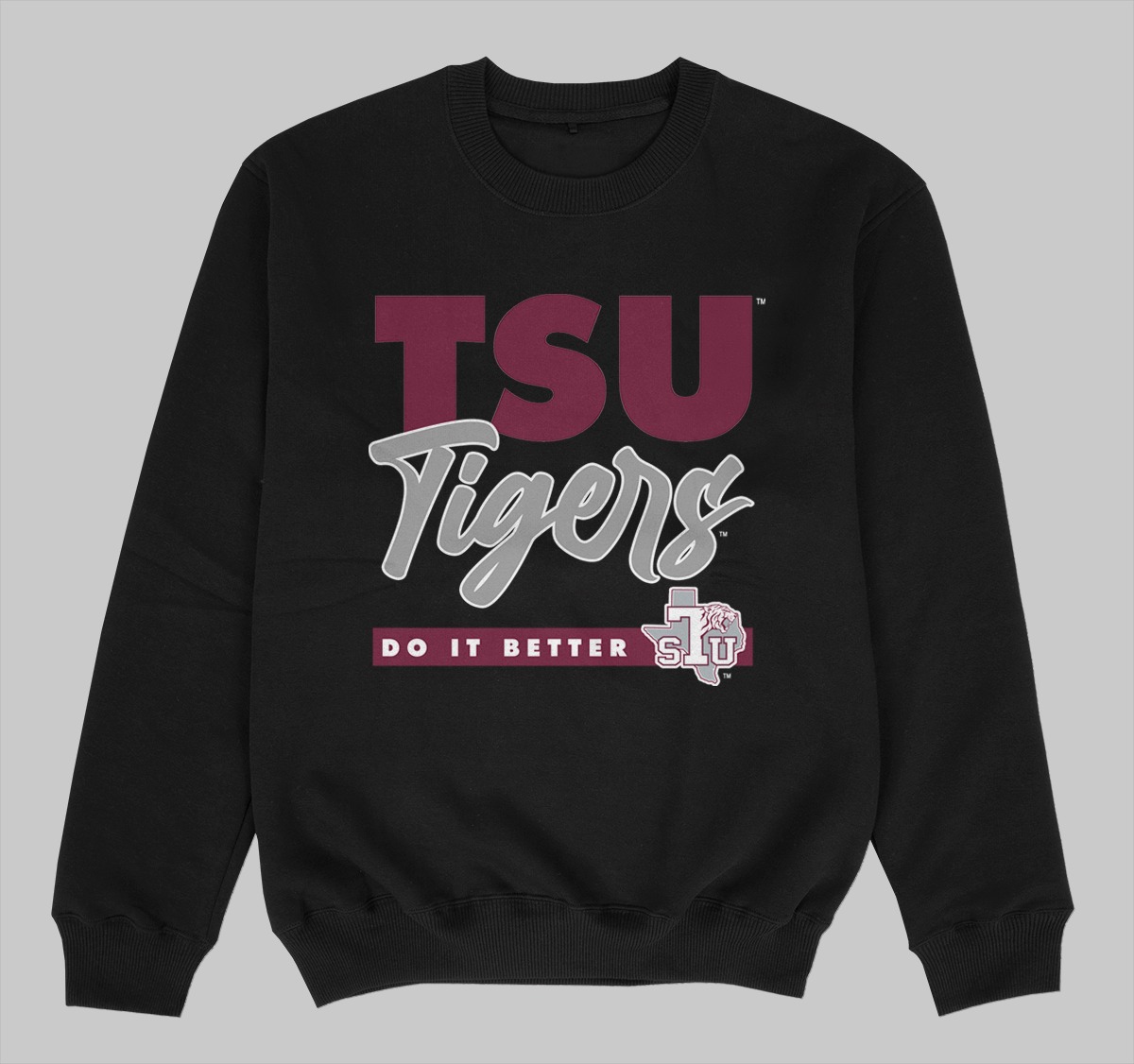 TEXAS SOUTHERN DOES IT BETTER SWEATSHIRTS BLACK COLOR