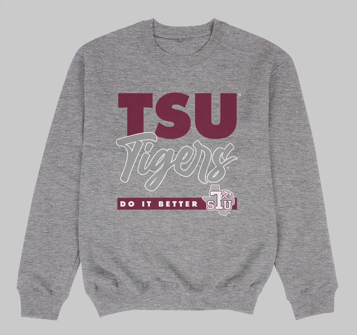 TEXAS SOUTHERN DOES IT BETTER SWEATSHIRTS GREY COLOR