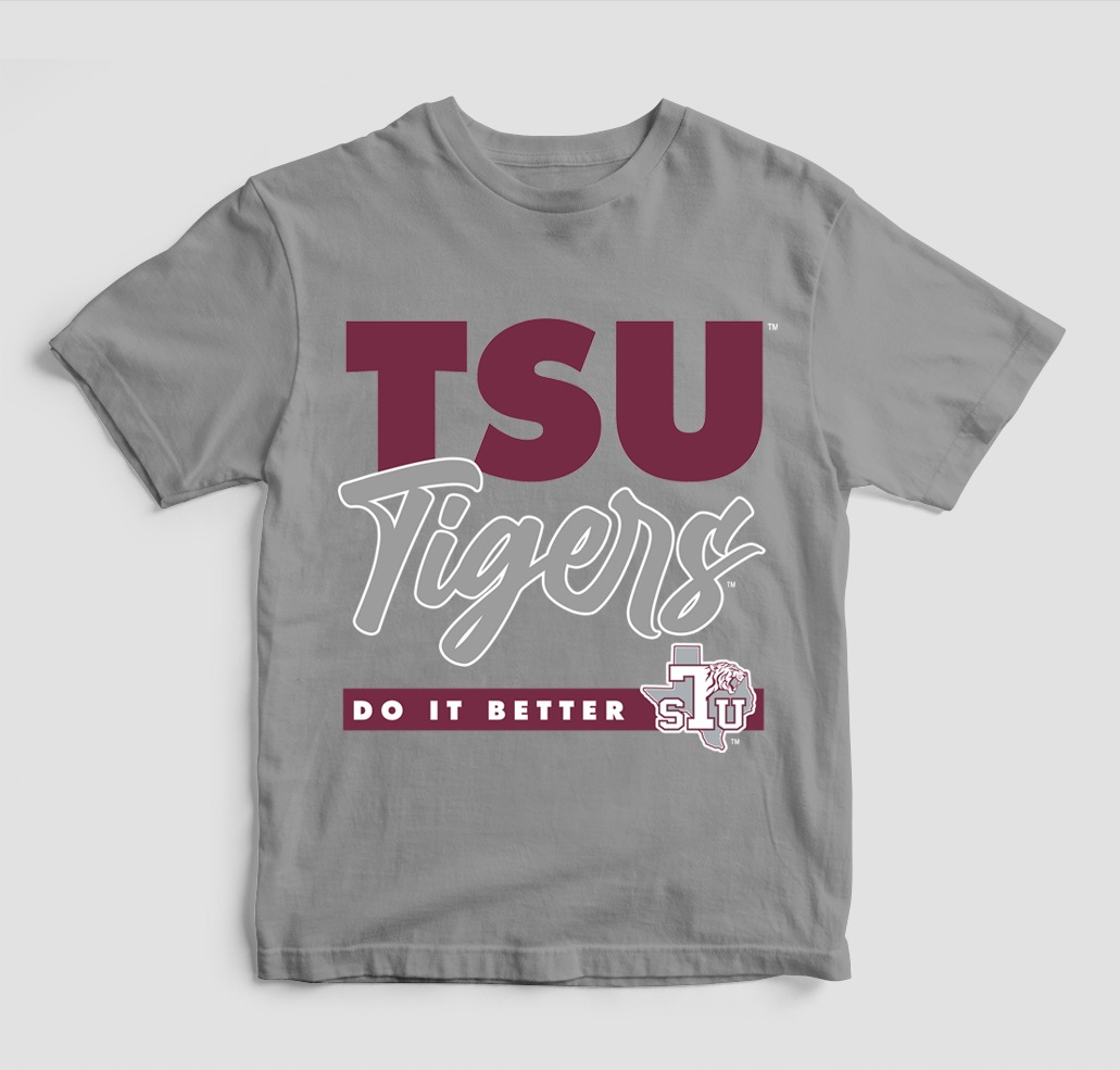 TEXAS SOUTHERN DOES IT BETTER T-SHIRT GREY COLOR