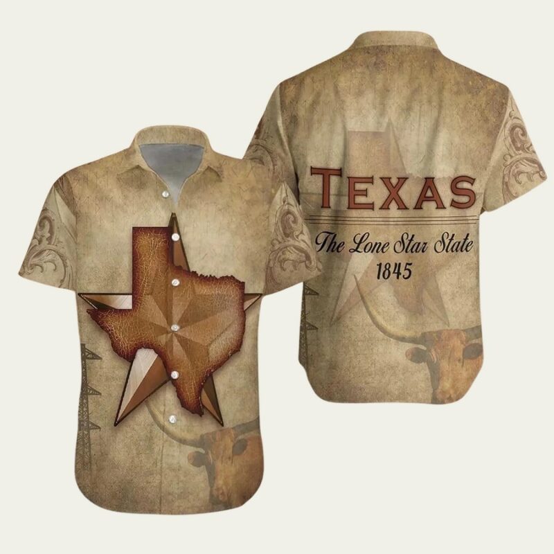 TEXAS THE LONE STAR STATE HAWAIIAN SHIRT