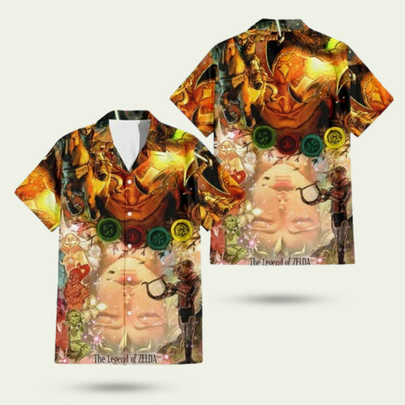 THE LEGEND OF ZELDA OCARINA OF TIME HAWAIIAN SHIRT