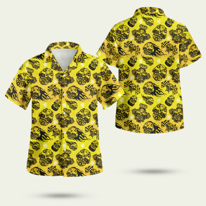 TRANSFORMERS BUMBLEBEE PATTERN HAWAIIAN SHIRT