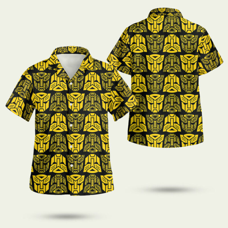 TRANSFORMERS OPTIMUS PRIME GOLDEN HAWAIIAN SHIRT