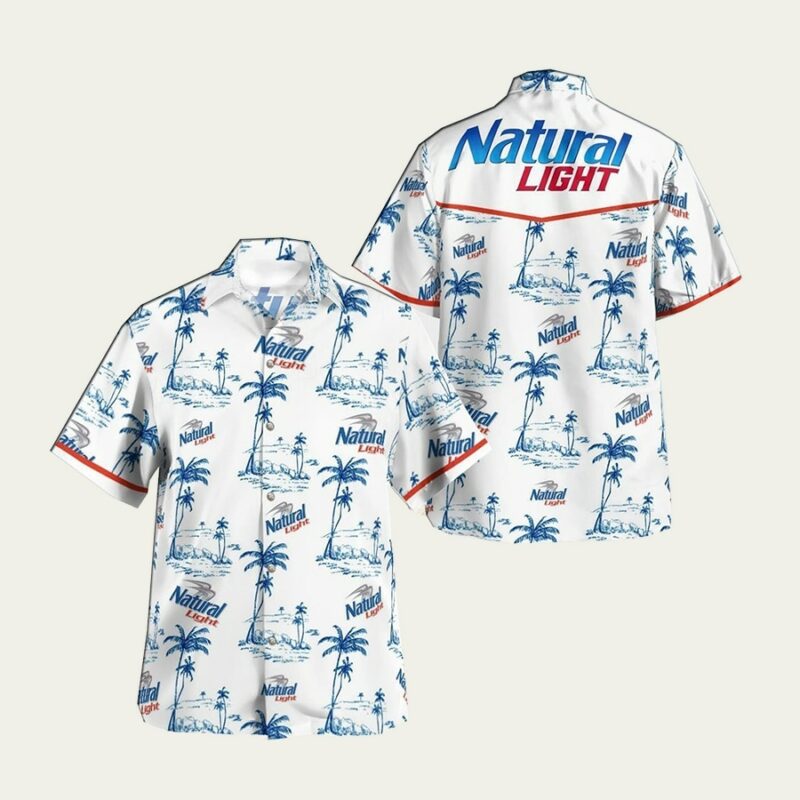 TROPICAL NATURAL LIGHT BUTTON HAWAIIAN SHIRT