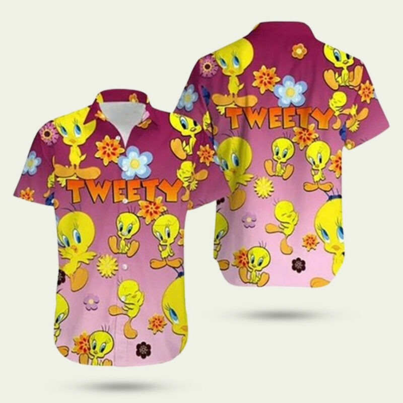 TWEETY BIRD LOONEY TUNES CUTE HAWAIIAN SHIRT