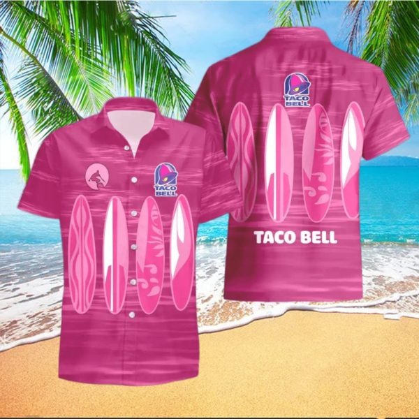 Taco Bell Surfboard Funny Summer Beach Hawaiian Shirt And Shorts