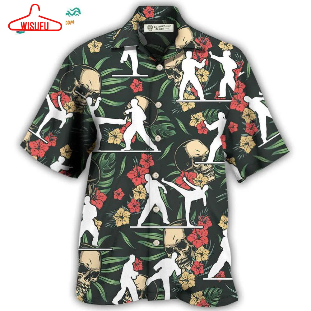 Taekwondo Tropical Floral Hawaiian Shirt- Wisufu Aloha