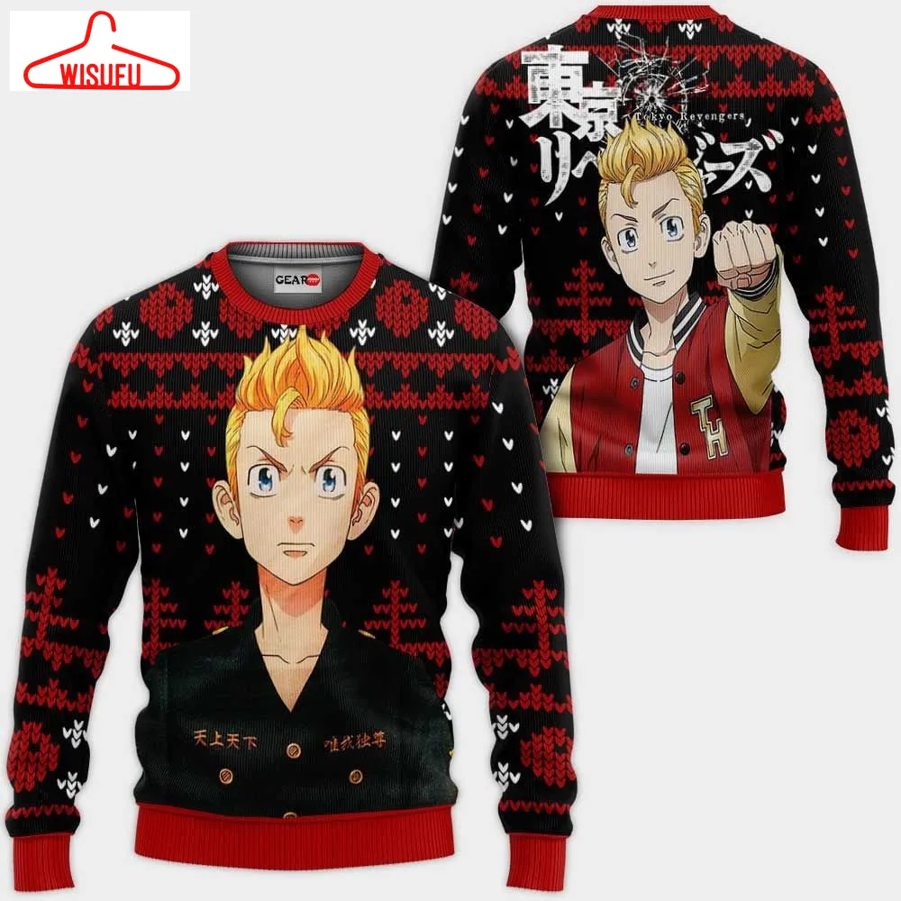 Takemichi Hanagaki Ugly Christmas Sweater Custom, Anime Ugly Christmas Sweater Gift For Family