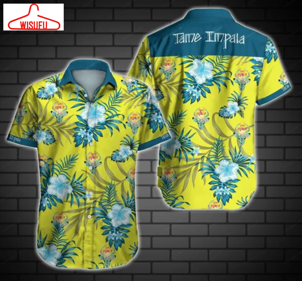 Tame Impala Deer Tropical Flower Hawaiian 7k201 Print Short Sleeve Hawaiian Casual, New Fashion Gifts