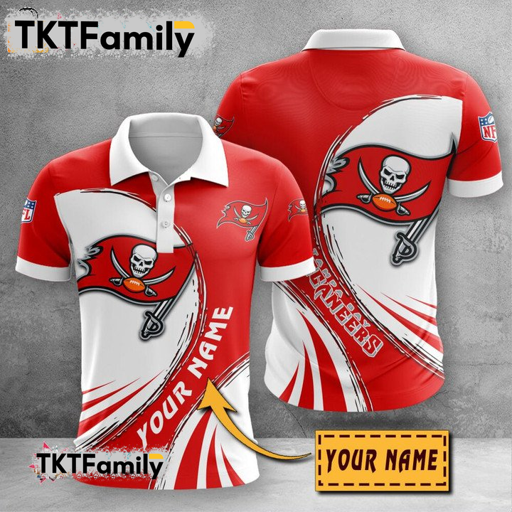 Tampa Bay Buccaneers Custom Name 3D Polo Shirt TKT Familys