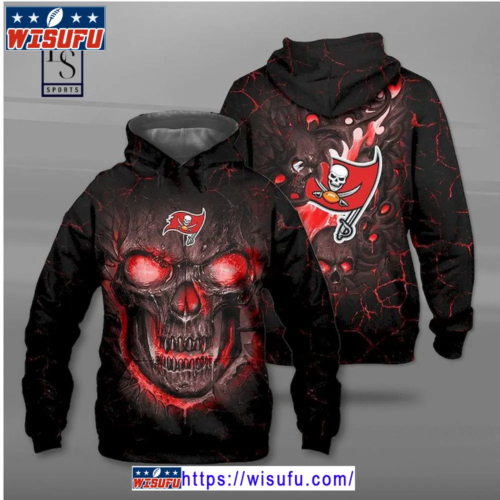 Tampa Bay Buccaneers Skull Nightmare Hoodie 3d