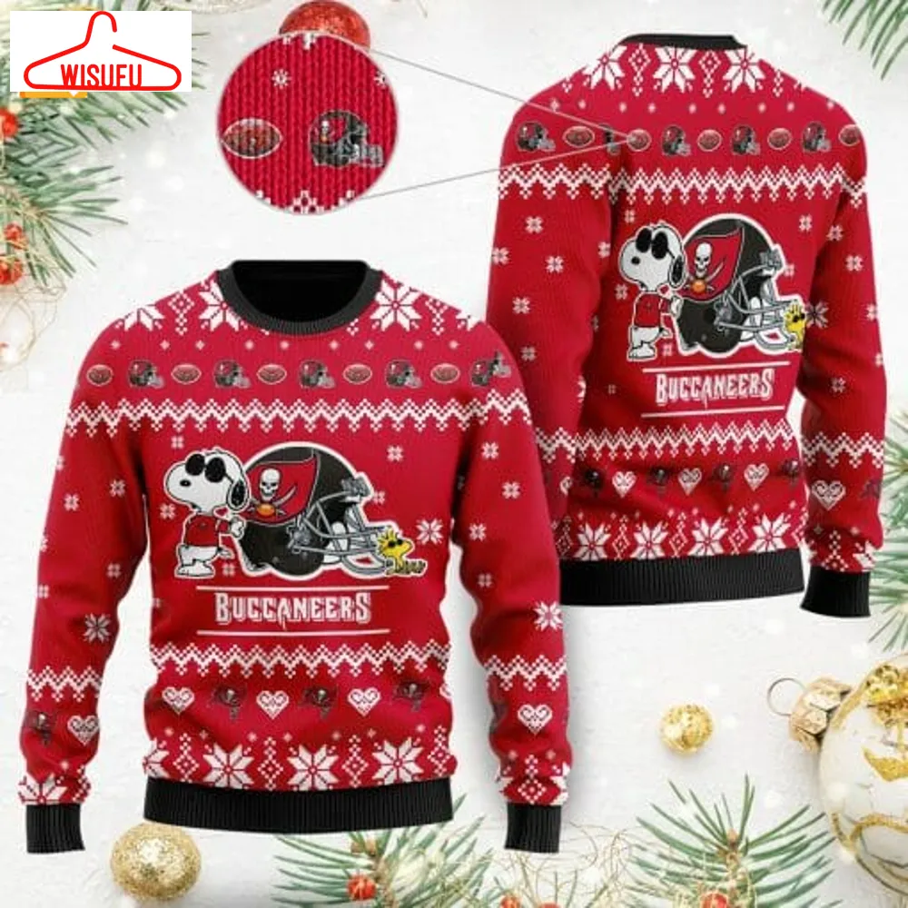 Tampa Bay Buccaneers Snoopy Nfl Ugly Christmas Sweater