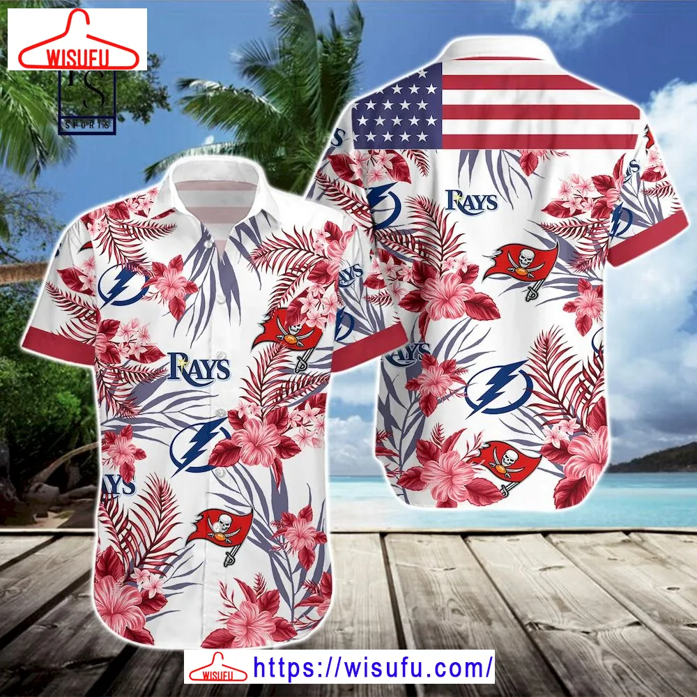 Tampa Bay Buccaneers Tampa Bay Lightning Tampa Bay Rays Hawaiian Shirt, New Fashion Gifts