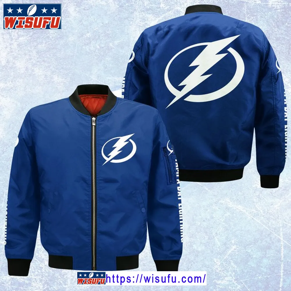 Tampa Bay Lightning Blue Bomber Jacket