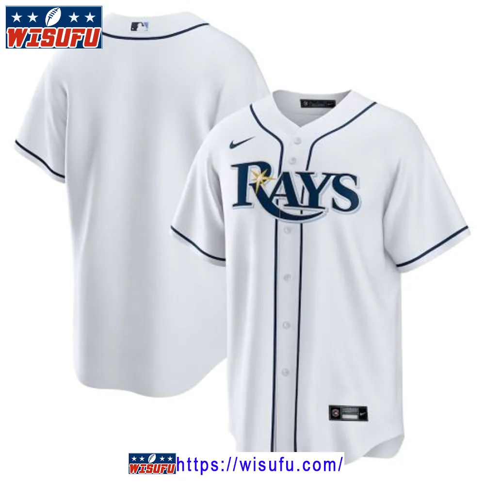 Tampa Bay Rays Home Blank Men Jersey - White