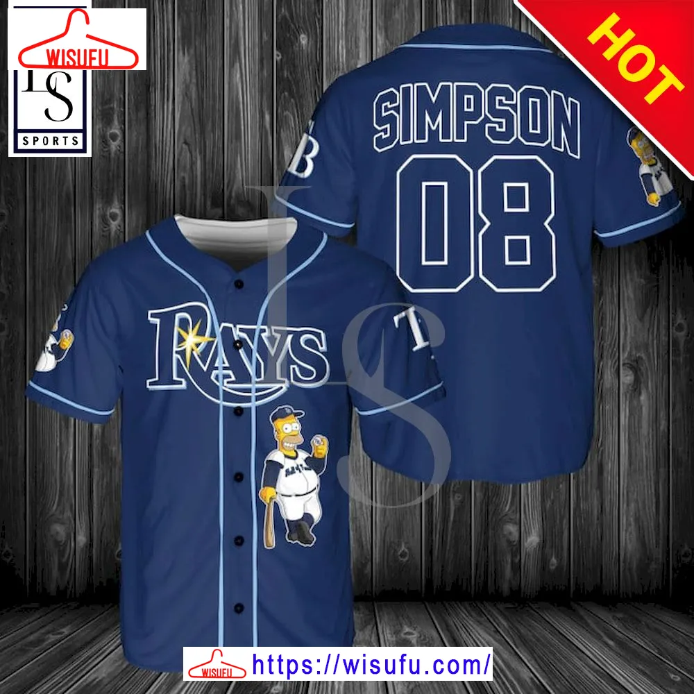 Tampa Bay Rays Simpson Baseball Jersey, New Fashion Gifts