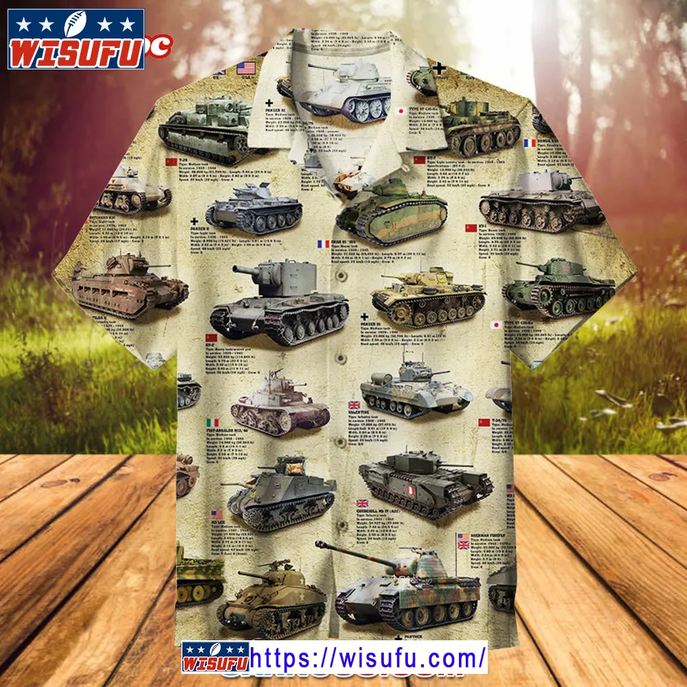 Tanks Of Wwii - Unise-x Hawaiian Shirt