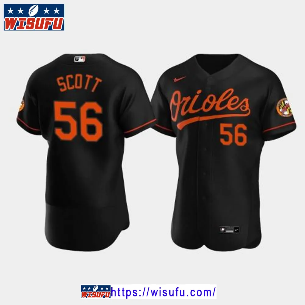 Tanner Scott 56 Baltimore Orioles Black Alternate Jersey Jersey