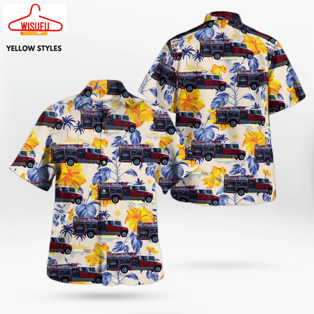 Tasmania Fire Service Freightliner Pumper Hawaiian Shirt, New Fashion Gifts