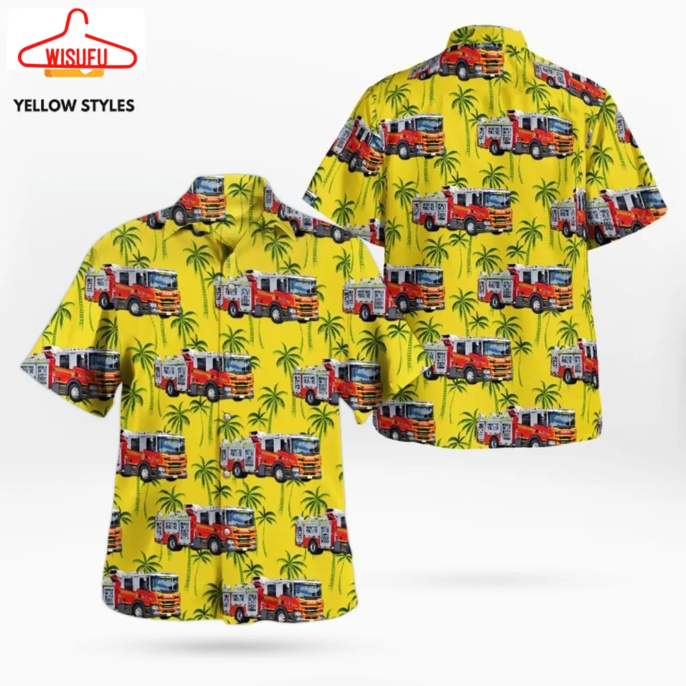 Tasmania Fire Service Tfs Heavy Pumper Scania P360 Hawaiian Shirt, New Fashion Gifts