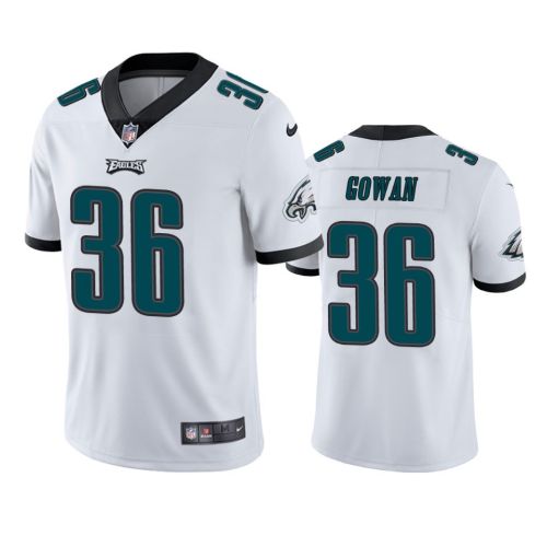 Tay Gowan 36 Philadelphia Eagles White Vapor Jersey