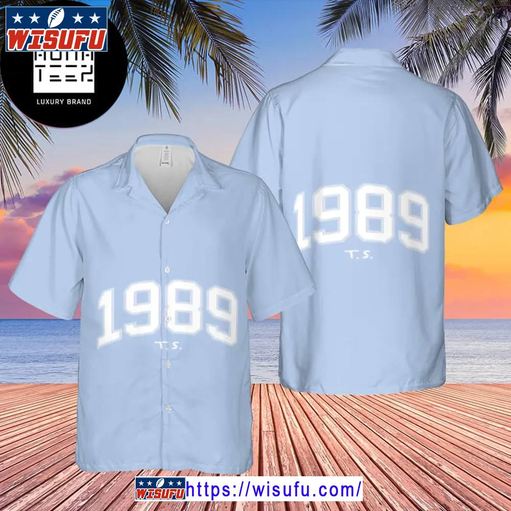 Taylor Swift 1989 Album Blue Cute 2024 Trending Hawaiian Shirt For Fans