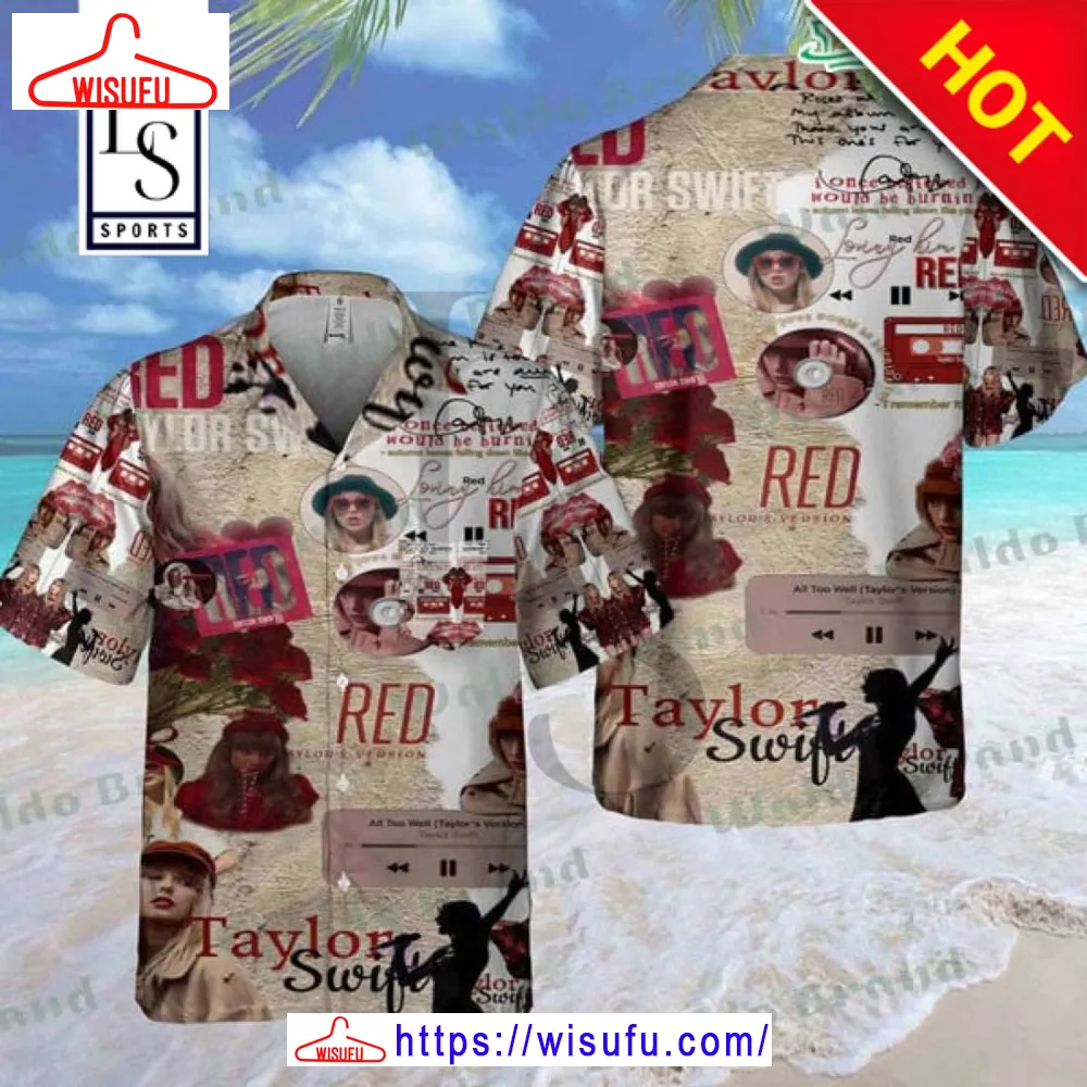 Taylor Swift Red Rose Hawaiian Shirt, New Fashion Gifts