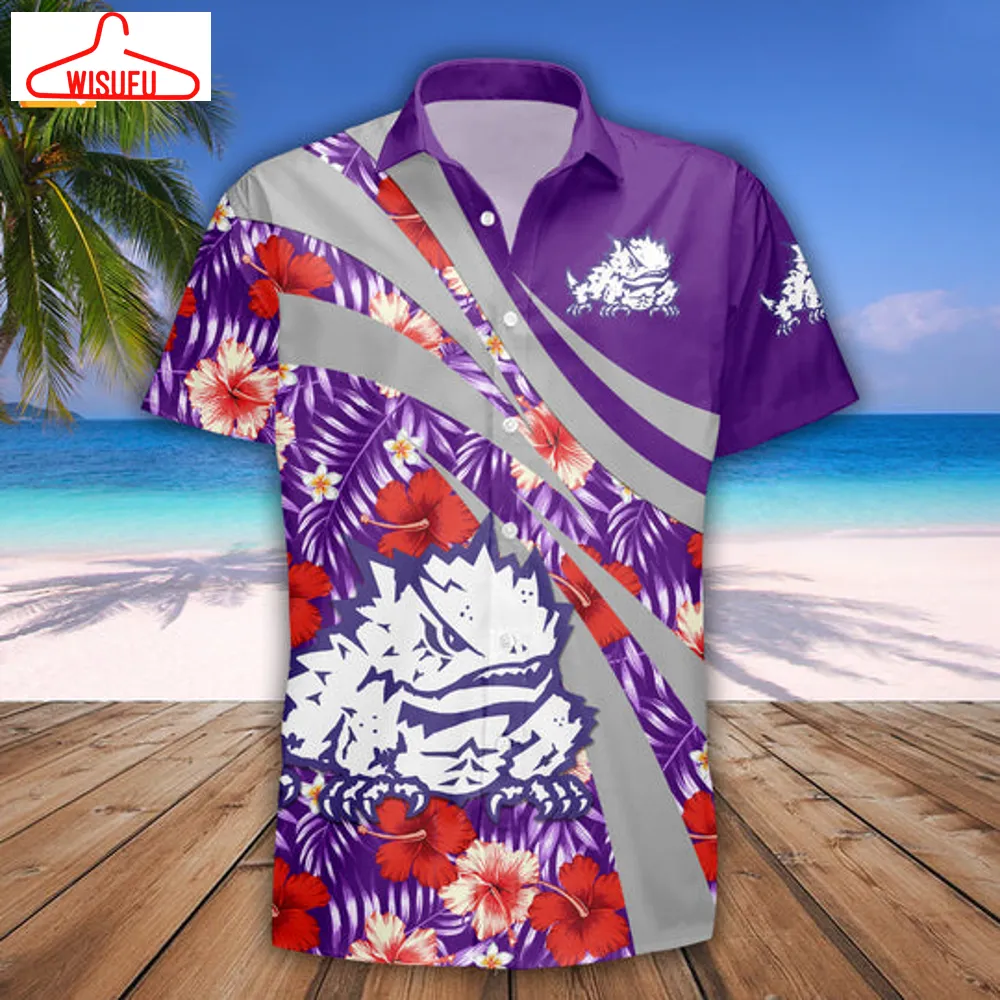 Tcu Horned Frogs Hibiscus Sport Hawaiian Shirt, New Fashion Gifts