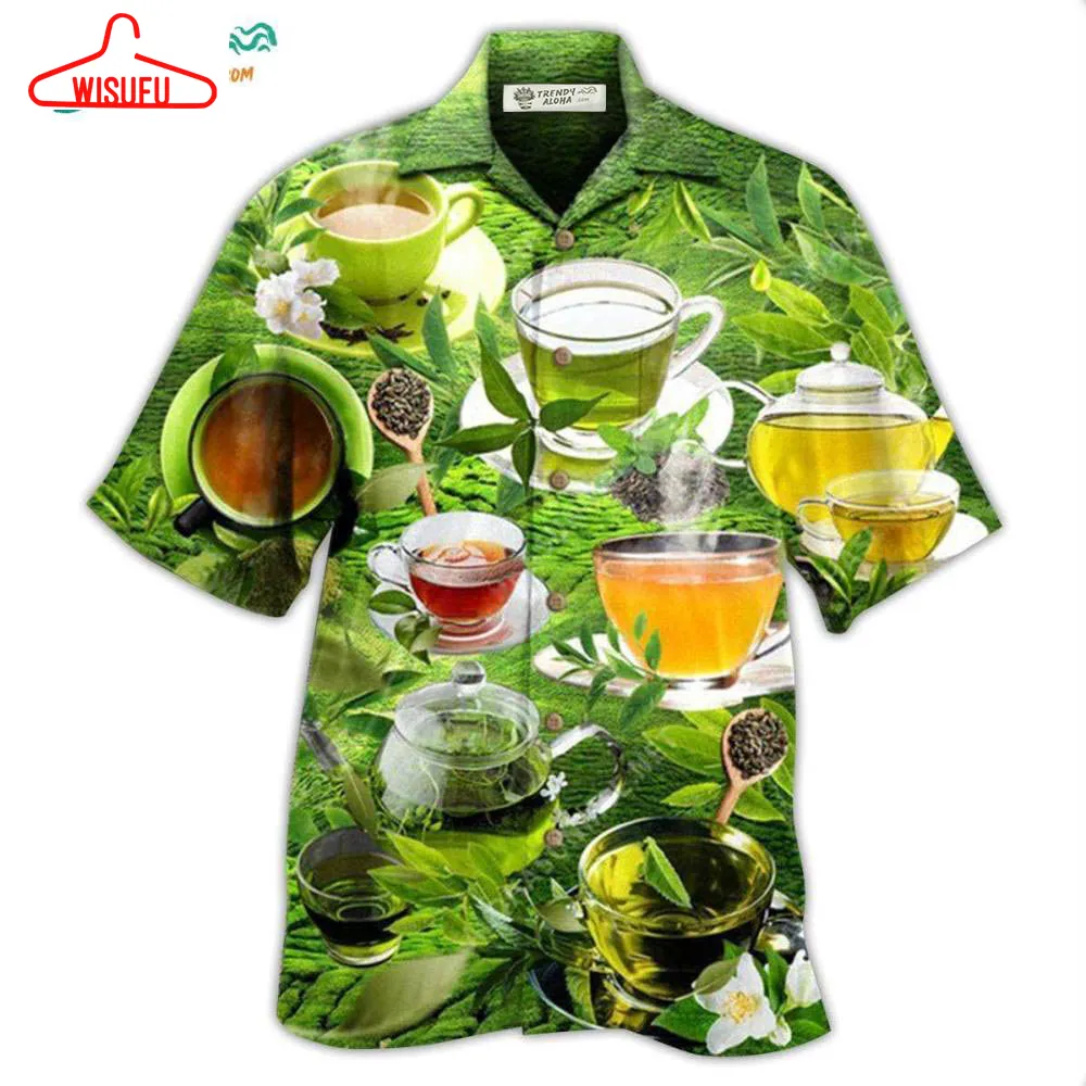 Tea Enjoy Beautiful Green Tea Hill Hawaiian Shirt- Wisufu Aloha