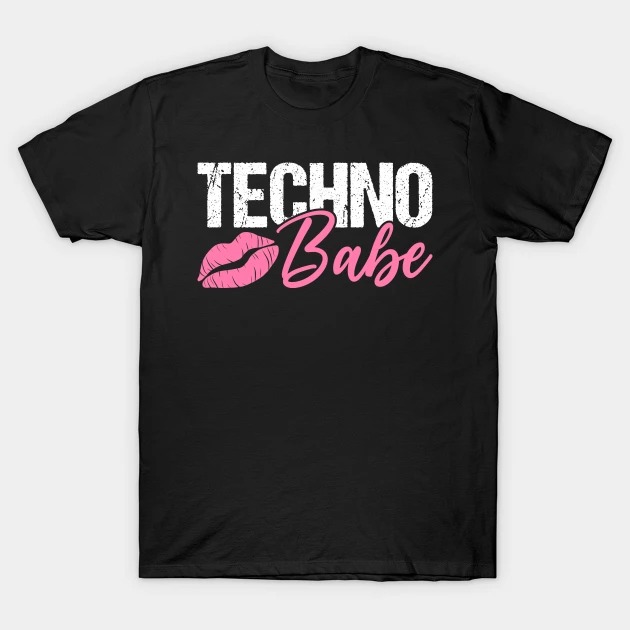 Techno Babe EDM Festival Rave Outfit for Women T-Shirt