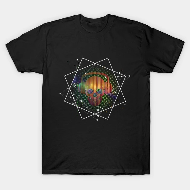 Techno EDM Skull DJ Music Festival T-Shirt