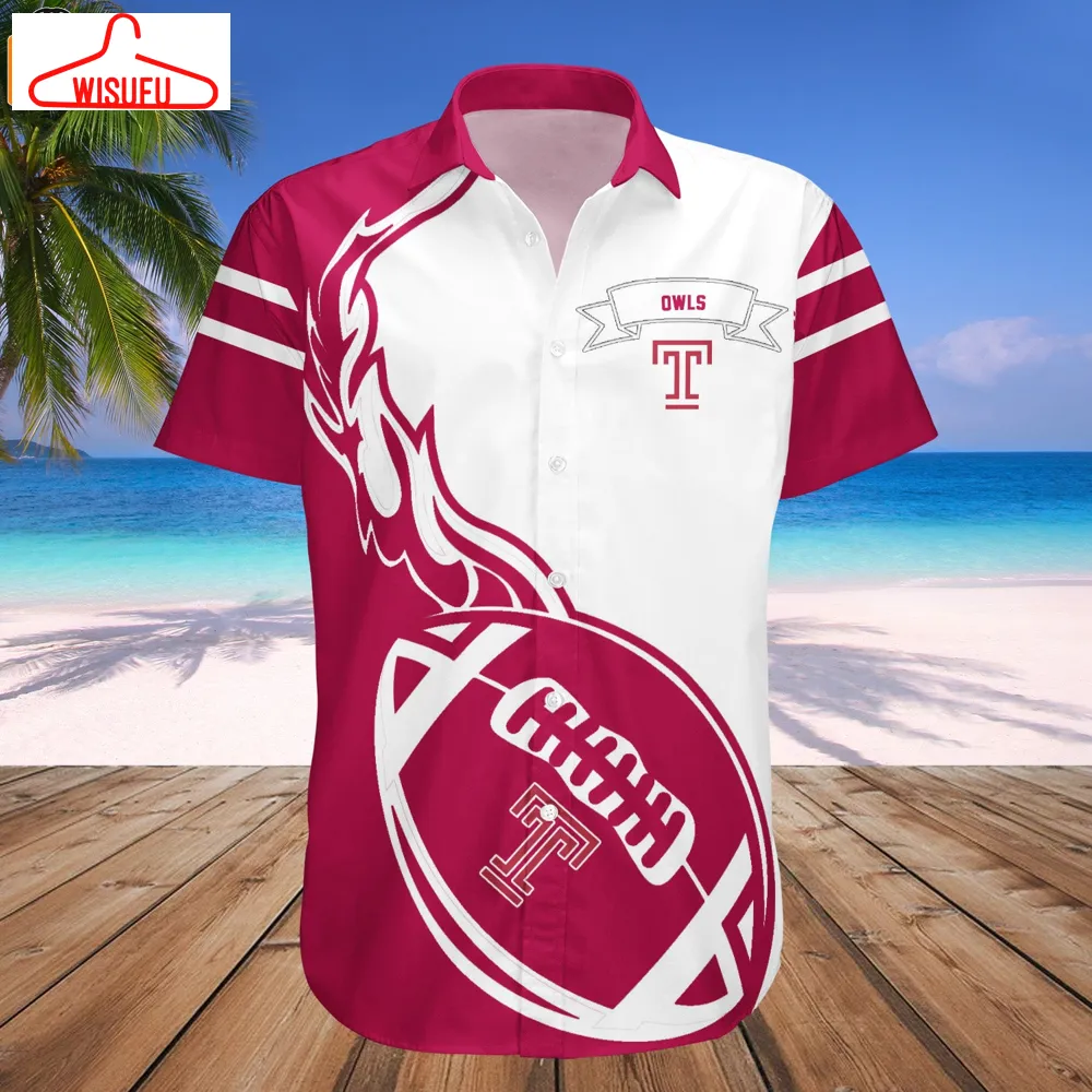 Temple Owls Flame Ball Hawaiian Shirt, New Fashion Gifts