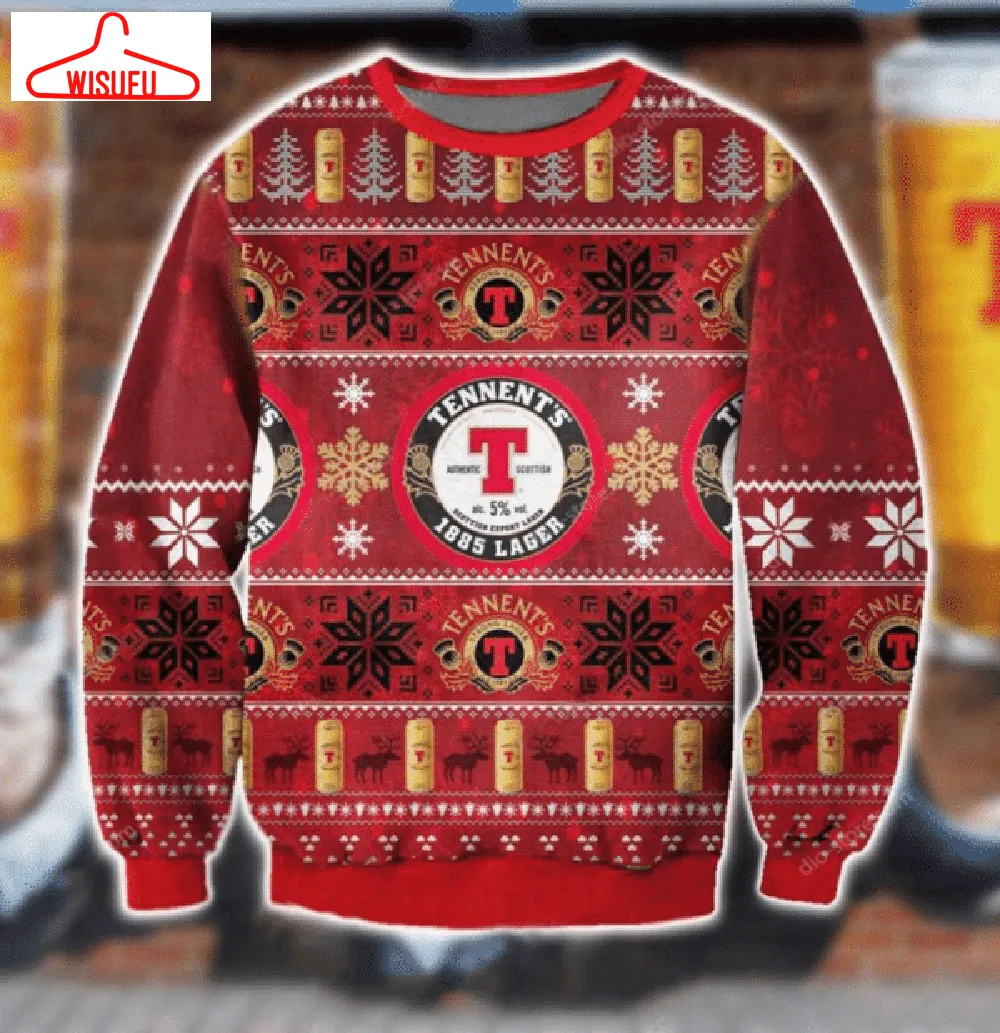 Tennent 1885 Beer Ugly Sweater Gifts, Tennent 1885 Beer Gift Fan Ugly Sweater