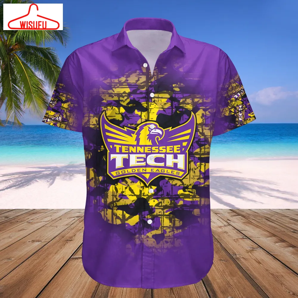 Tennessee Tech Golden Eagles Camouflage Vintage Hawaiian Shirt, New Fashion Gifts