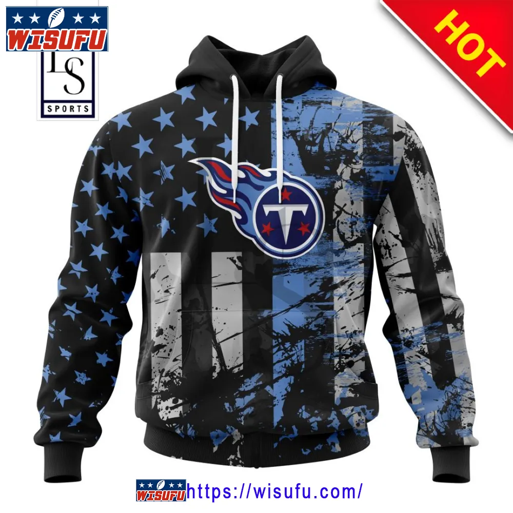 Tennessee Titans American Flag Personalized Hoodie 3d