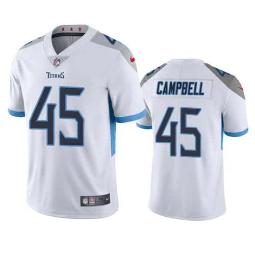 Tennessee Titans Chance Campbell 45 White Vapor Jersey