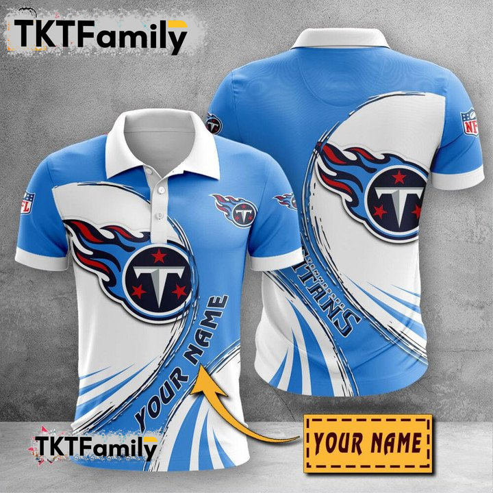 Tennessee Titans Custom Name 3D Polo Shirt TKT Familys