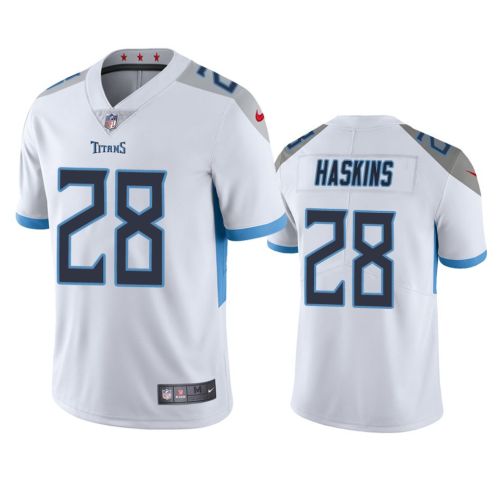 Tennessee Titans Hassan Haskins 28 White Vapor Jersey