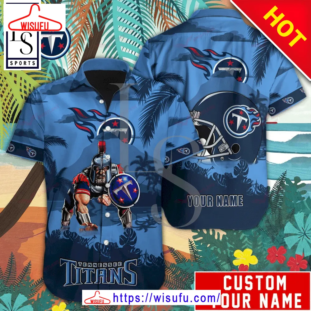 Tennessee Titans Mascot Custom Name Hawaiian Shirt, New Fashion Gifts