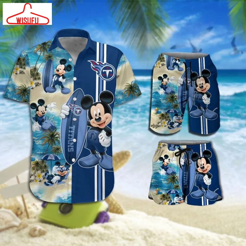 Tennessee Titans Mickey Mouse Hawaiian Shirt Beach Short, New Fashion Gifts