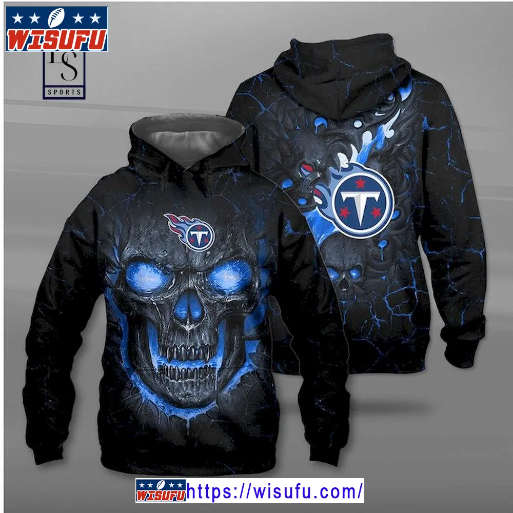 Tennessee Titans Skull Nightmare Hoodie 3d