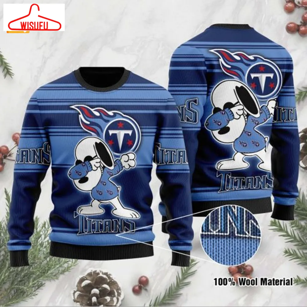 Tennessee Titans Snoopy Nfl Ugly Christmas Sweater