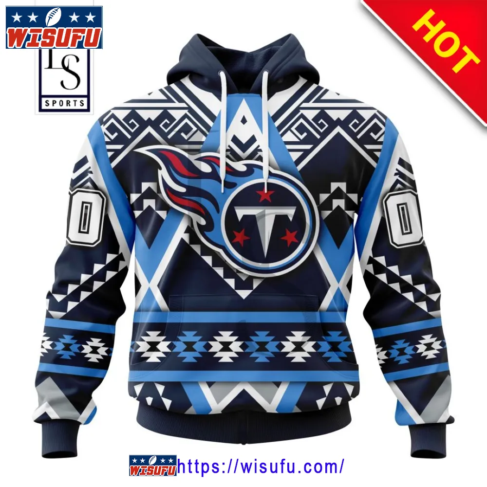 Tennessee Titans Specialized Pattern Native Personalized Hoodie