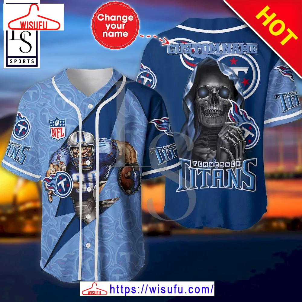 Tennessee Titans The Reaper Custom Name Baseball Jersey, New Fashion Gifts