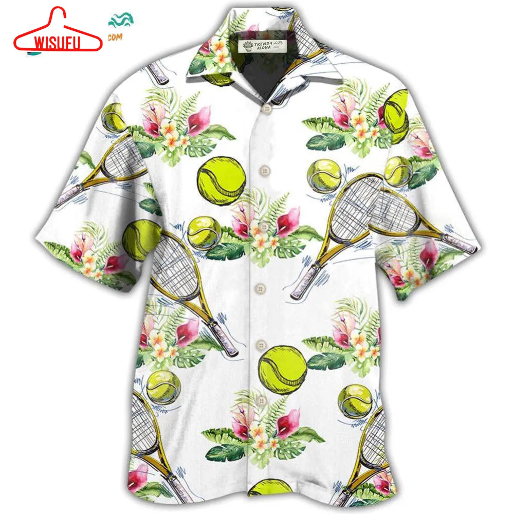 Tennis Tropical Floral Hawaiian Shirt- Wisufu Aloha